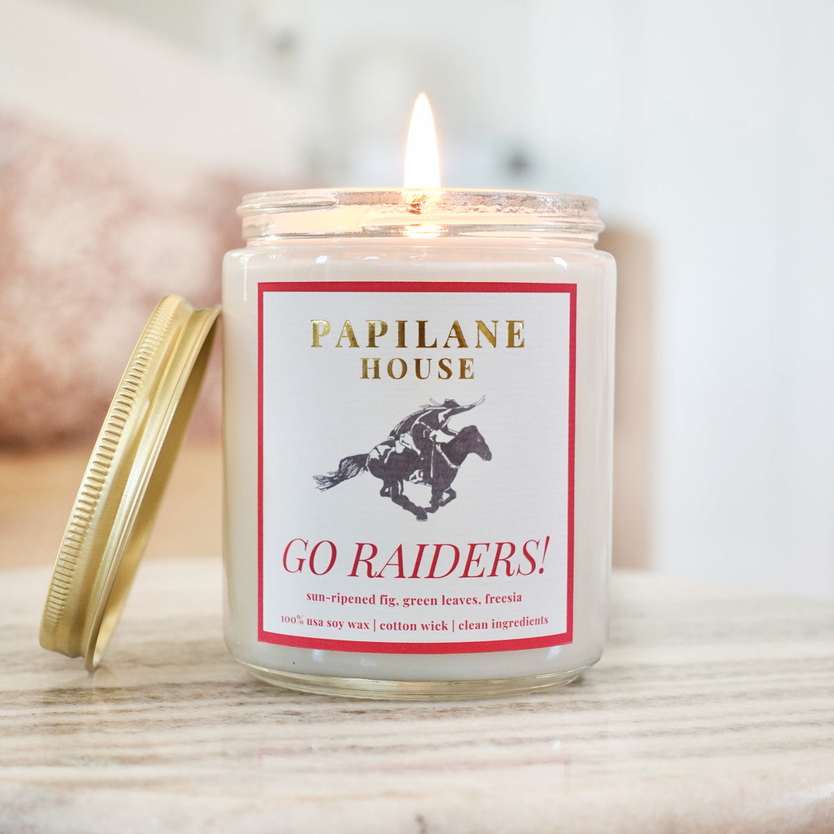 Go Raiders Candle