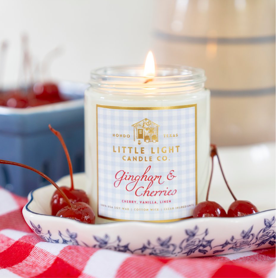 Gingham & Cherries Jar